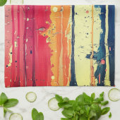 Abstraktes Paint Design auf Küchentüchern Geschirrtuch (Gefaltet)