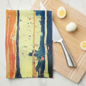 Abstraktes Paint Design auf Küchentüchern Geschirrtuch (Viertel Falte)