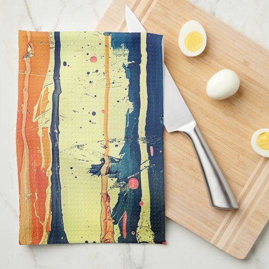 Abstraktes Paint Design auf Küchentüchern Geschirrtuch (Viertel Falte)