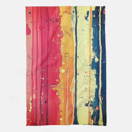 Abstraktes Paint Design auf Küchentüchern Geschirrtuch (Vertikal)