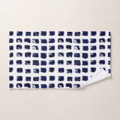 Abstraktes Paint Dot Square Boho Badetuch Set (Handtuch)