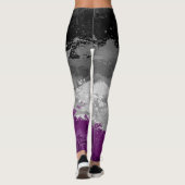 Abstraktes Paint Spritzer asexual Prilag-Flag-Must Leggings (Rückseite)
