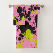 Abstraktes Paint Spritzer Muster Badhandtuch Set (Insitu)
