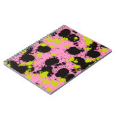 Abstraktes Paint Spritzer Muster Notizblock (Linke Seite)