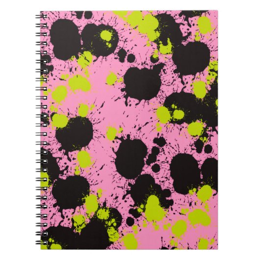 Abstraktes Paint Spritzer Muster Notizblock (Vorderseite)