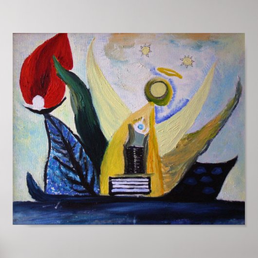 Abstraktes Painting Value Plakatpapier Poster (Vorne)