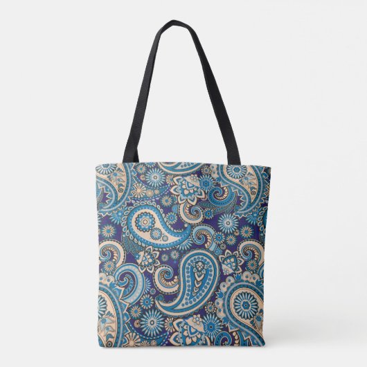 Abstraktes Paisley-Muster Tasche (Rückseite)