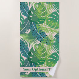 Abstraktes Palm Leaf Muster individuelles Textuch Strandtuch