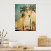 Abstraktes Palm Tree Poster (Küche)