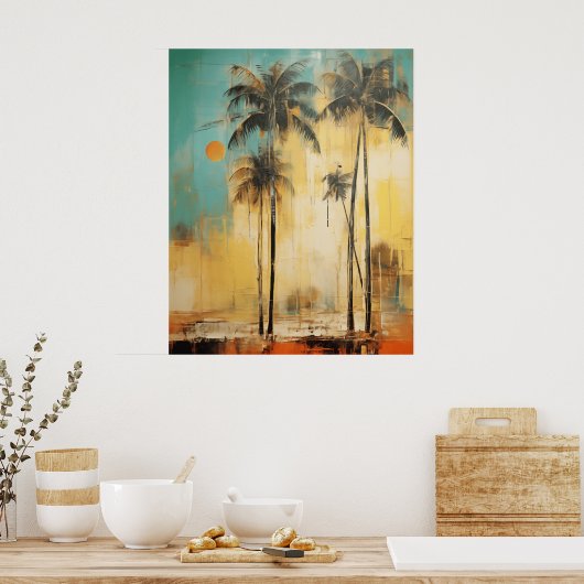Abstraktes Palm Tree Poster (Küche)