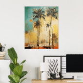 Abstraktes Palm Tree Poster (Heimbüro)