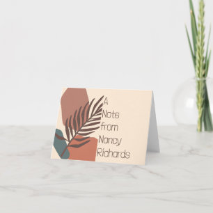 Abstraktes Palmblatt modernes minimalistisches Kun Karte