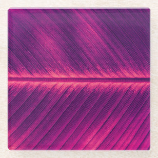 Abstraktes Palmblätterblatt: Toned Vein Glasuntersetzer