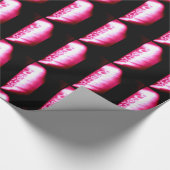 abstraktes Papier in Rosa und Schwarz Geschenkpapier (Ecke)