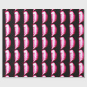 abstraktes Papier in Rosa und Schwarz Geschenkpapier (Flach)