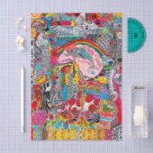 Abstraktes Papier mit geschnittenem Papier (Handwerk)