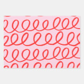 Abstraktes Papier mit rosa und roten Umschlägen (Vorderseite 3)