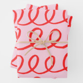 Abstraktes Papier mit rosa und roten Umschlägen (Beispiel)