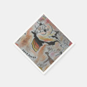 Abstraktes Papier über Höhlenkunst Serviette (Ecke)