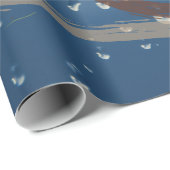 Abstraktes Papier zum Abpacken von Pinselstrichen Geschenkpapier (Rolleneckpunkt)