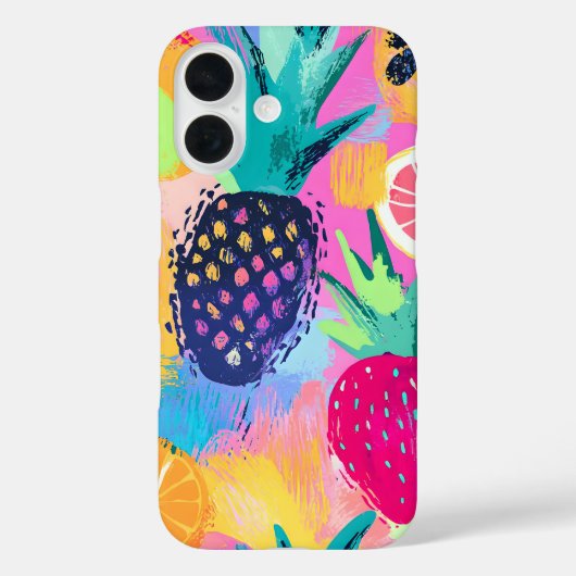 Abstraktes Paradies für tropische Früchte Case-Mate iPhone Hülle (Rückseite)