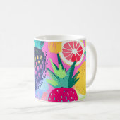 Abstraktes Paradies für tropische Früchte Kaffeetasse (VorderseiteRechts)