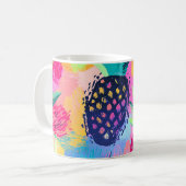 Abstraktes Paradies für tropische Früchte Kaffeetasse (Vorderseite Links)
