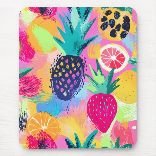 Abstraktes Paradies für tropische Früchte Mousepad (Vorne)