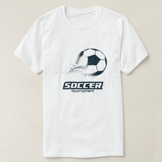 Abstraktes Partikel-Fußball-Turnier-Design T-Shirt (Design vorne)