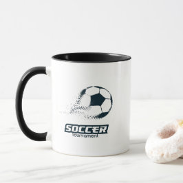 Abstraktes Partikel-Fußball-Turnier-Design Tasse