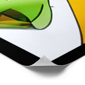 Abstraktes Party aus Band Waves volumetric Bold Po Poster (Ecke)