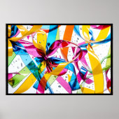 Abstraktes Party aus Band Waves volumetric Bold Po Poster (Vorne)