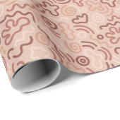 Abstraktes Party-Doodle-Muster Geschenkpapier (Rolleneckpunkt)