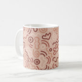 Abstraktes Party-Doodle-Muster Kaffeetasse (Vorderseite Links)