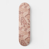 Abstraktes Party-Doodle-Muster Skateboard (Vorderseite)