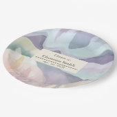 Abstraktes Party für die zeitgenössische Aquarellg Pappteller (Schrägansicht)