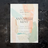 Abstraktes Pastel Frühjahr Sommer Brautparty Einladung