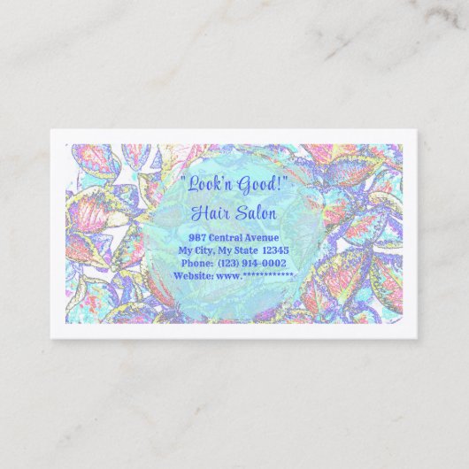 Abstraktes Pastell-Blumendesign anpassbar Visitenkarte (Vorderseite)