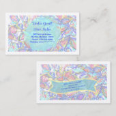 Abstraktes Pastell-Blumendesign anpassbar Visitenkarte (Vorne/Hinten)