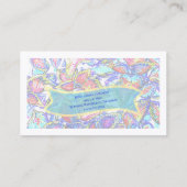 Abstraktes Pastell-Blumendesign anpassbar Visitenkarte (Rückseite)