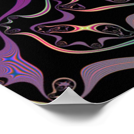 Abstraktes Pastell-Fraktal-Webposter Poster (Ecke)