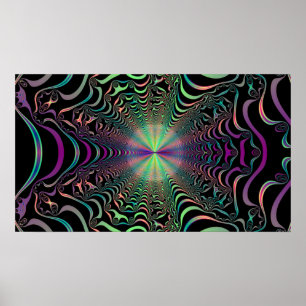 Abstraktes Pastell-Fraktal-Webposter Poster