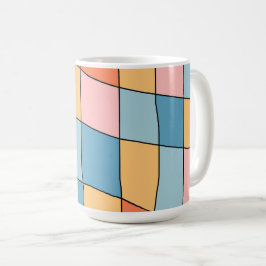 Abstraktes Pastell-Geometrisches Muster Tasse
