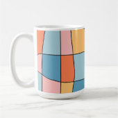 Abstraktes Pastell-Geometrisches Muster Tasse (Links)