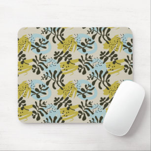 Abstraktes Pastell Grün Blau Muster Mousepad