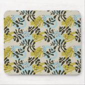 Abstraktes Pastell Grün Blau Muster Mousepad (Vorne)