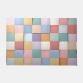 Abstraktes Pastell-Tile-Wandmuster Fußmatte (Vorderseite)