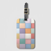 Abstraktes Pastell-Tile-Wandmuster Gepäckanhänger (Vorderseite Vertikal)