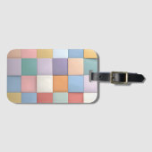 Abstraktes Pastell-Tile-Wandmuster Gepäckanhänger (Vorderseite (Horizontal))
