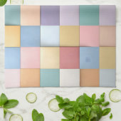 Abstraktes Pastell-Tile-Wandmuster Geschirrtuch (Gefaltet)